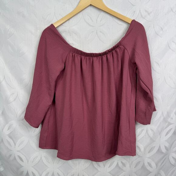 Gilli Pink Mauve Off The Shoulder Blouse Size M NWT - Picture 4 of 9